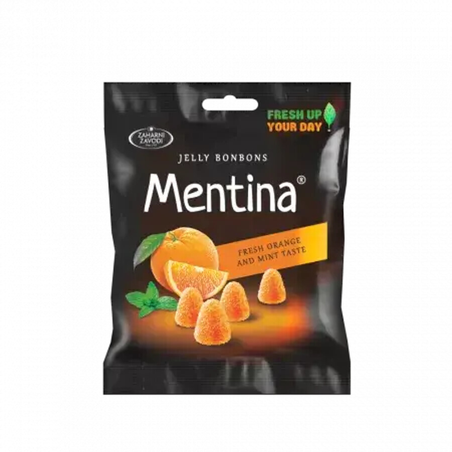 Gelatinas con sabor a menta y naranja, 80 g, Menta