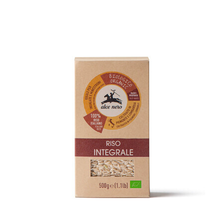 Arroz integral ecológico, 500 g, Alce Negro