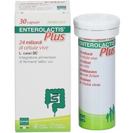 Enterolactis Plus, 30 capsule, Integratore Probiotico, Sofar