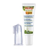 Dentífrico y dedal de silicona para bebés, 4+, 20 g, Nuby