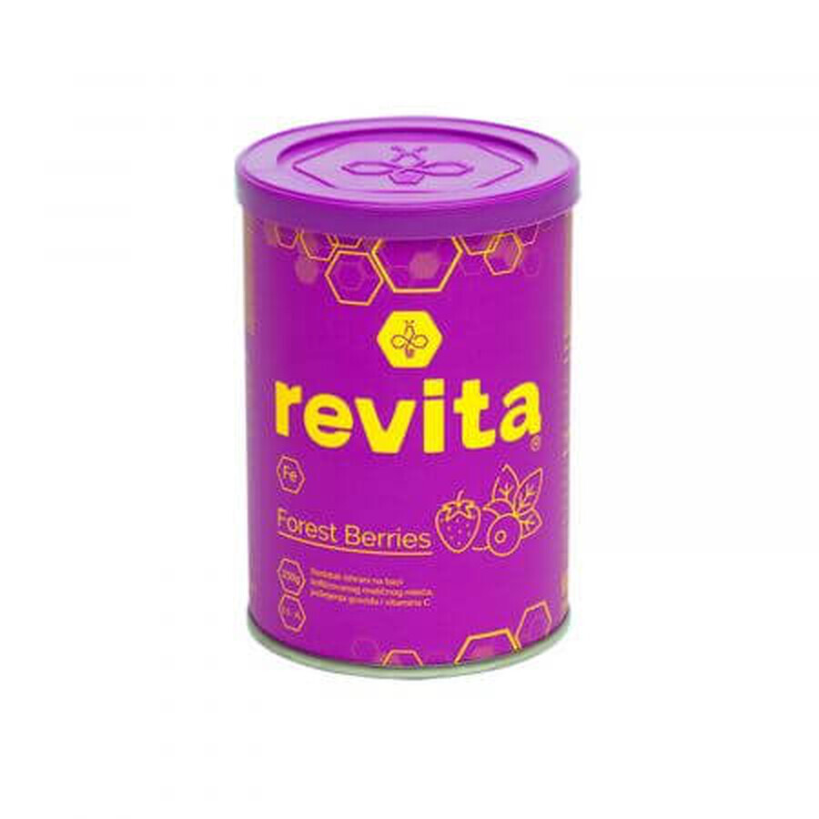 Revita matcha melkpoeder Fe Forest Berries, 250 g, Remedia Laboratories