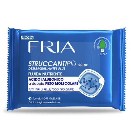 Hyaluronsäure-Reinigungstücher, 20 Stück, Fria