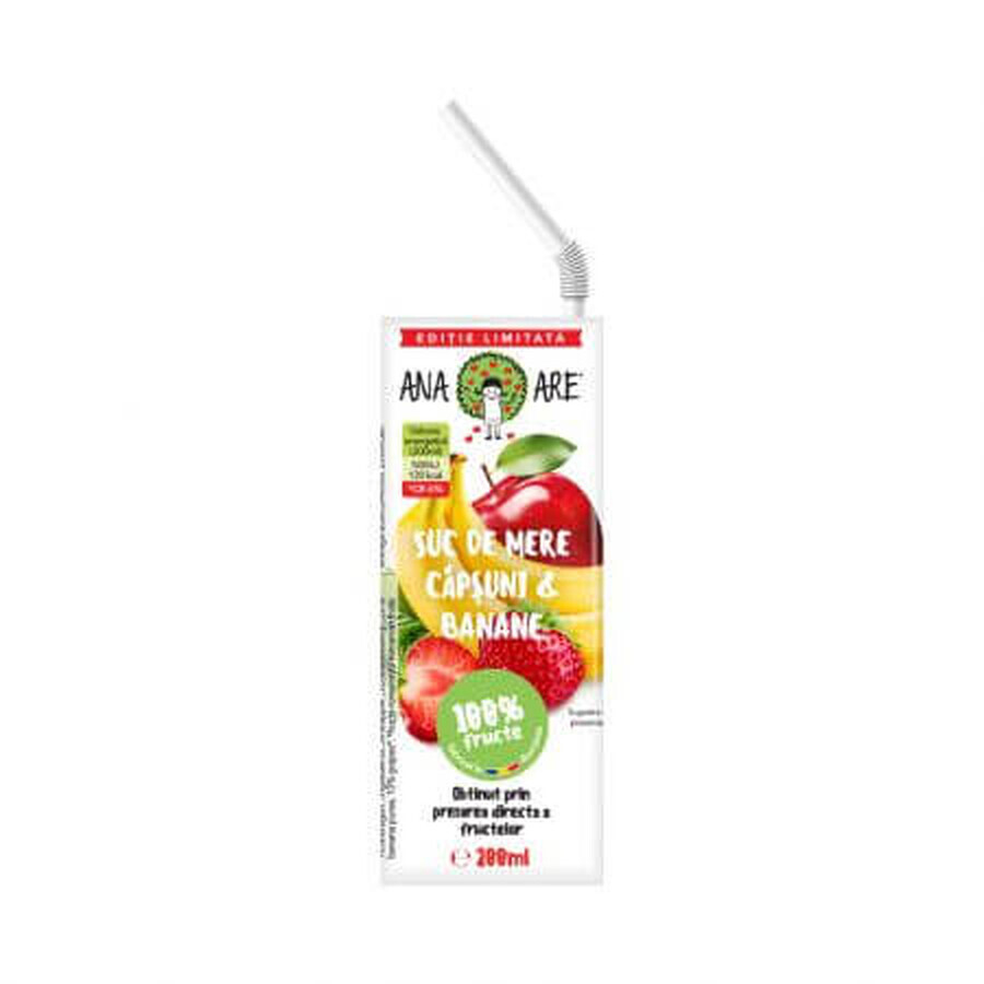 Apple, strawberry and banana juice, 200 ml, Ana Are