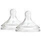 Tetinas de silicona de cuello ancho para beb&#233;s prematuros Options Plus, 2 piezas, Dr Browns