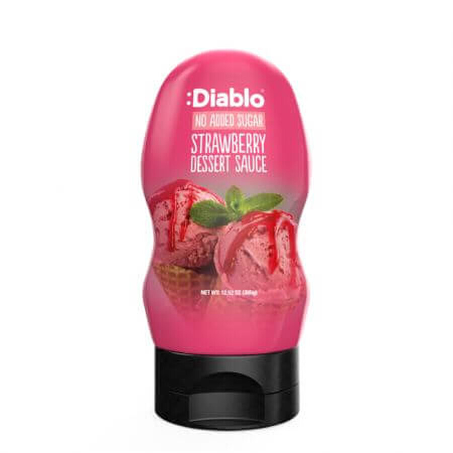 Suikervrije topping met aardbeiensmaak, 290 ml, Diablo