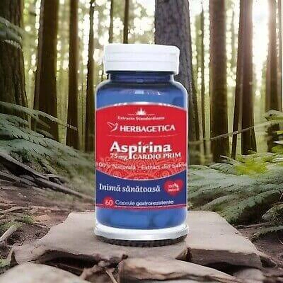 Aspirina naturale Cardio Prim, 60 capsule, Herbagetica