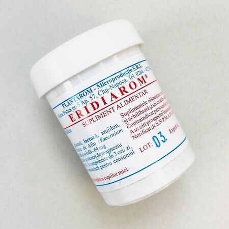 Eridiarom, 50 comprimate, Plantarom Microproductie