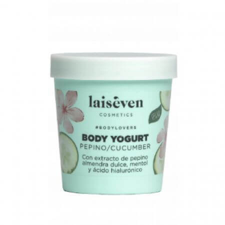 Yogurt per il corpo con estratto di cetriolo e mandorle dolci, 300 ml, Laiseven 8411322243853