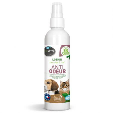 Loción antiolor ecológica para perros y gatos, 240 ml, Biovetol