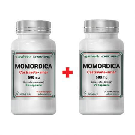 Momordica, 500 mg, 60 + 30 cápsulas vegetales, Cosmopharm