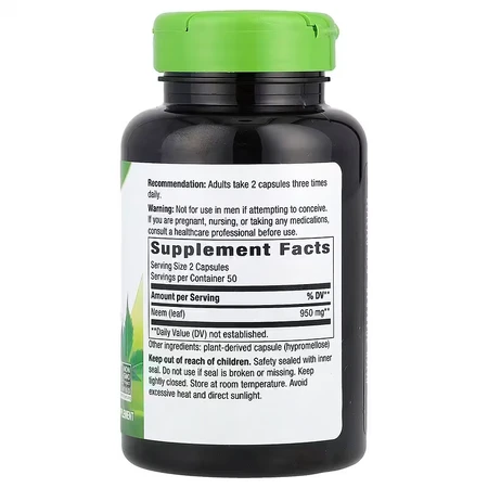 Neem Leaf Nature's Way, 100 capsule, Secom