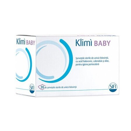 Serviettes stériles Klimi Baby, 20 pièces, Sifi