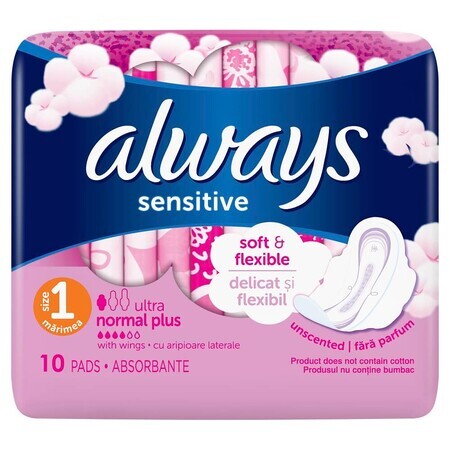 Tamponi assorbenti Always Ultra Sensitive Normal Plus, 10 pezzi, P&G