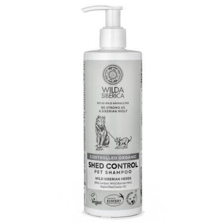 Champú anticaída para perros y gatos Shed Control, 400 ml, Wild Siberica