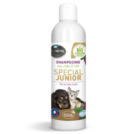 Champú Junior Bio para perros y gatos, 240 ml, Biovetol