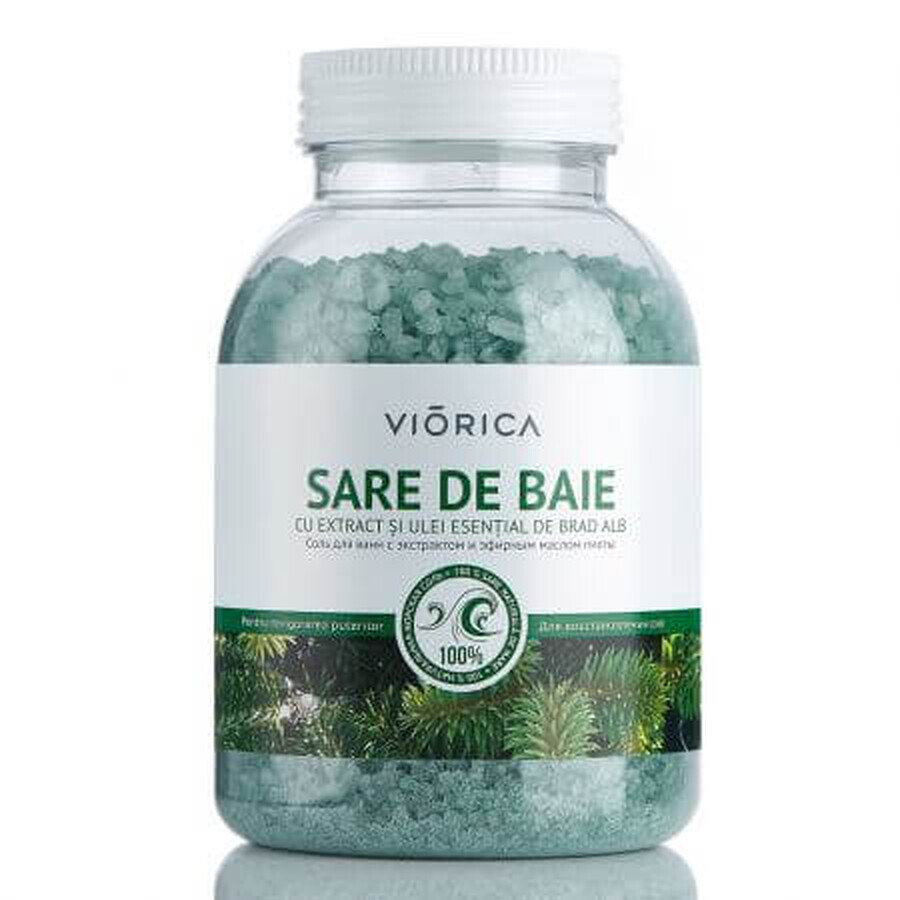 Sale da bagno con estratto di abete bianco e olio essenziale, 1000 g, Viorica