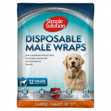 Pañales para perros machos talla grande (L), 12 unidades, Simple Solution