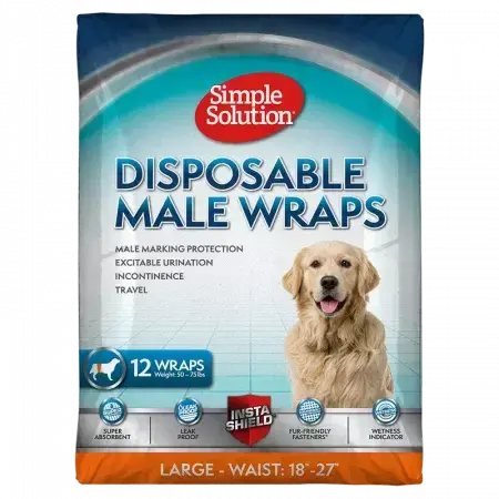 Pañales para perros machos talla grande (L), 12 unidades, Simple Solution