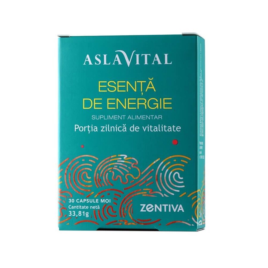 Essence of Energy, Aslavital Dagelijkse Vitaliteit Portie, 30 softgels, Zentiva