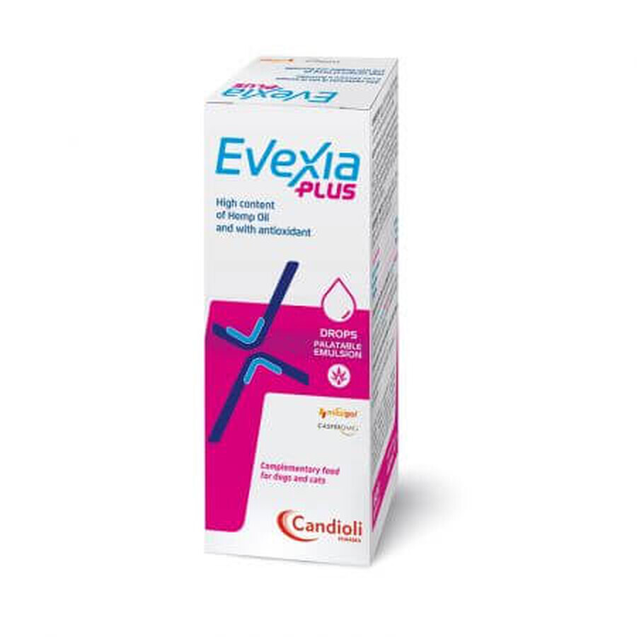 Suplemento nutricional para perros y gatos Evexia Plus, 40 ml, Candioli