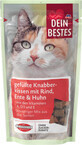 Dein Bestes Snack para gatos con ternera, pato y pollo, 65 g