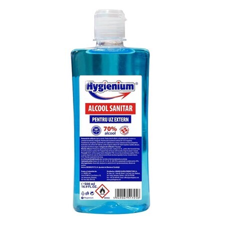 Alcool sanitario 70% di alcol, 500 ml, Hygenium