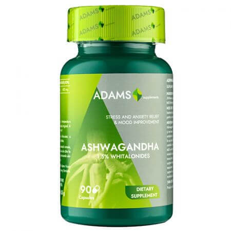 Ashwagandha, 400 mg, 90 cápsulas, Adams Vision