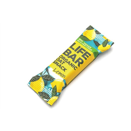 Barre d'avoine au citron sans gluten, 40 g, Lifebar