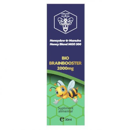 Bio Brainbooster 2000 mg Honeydew &amp; Manuka Honey Blend MGO 500, 30 ml, Alcos Bioprod