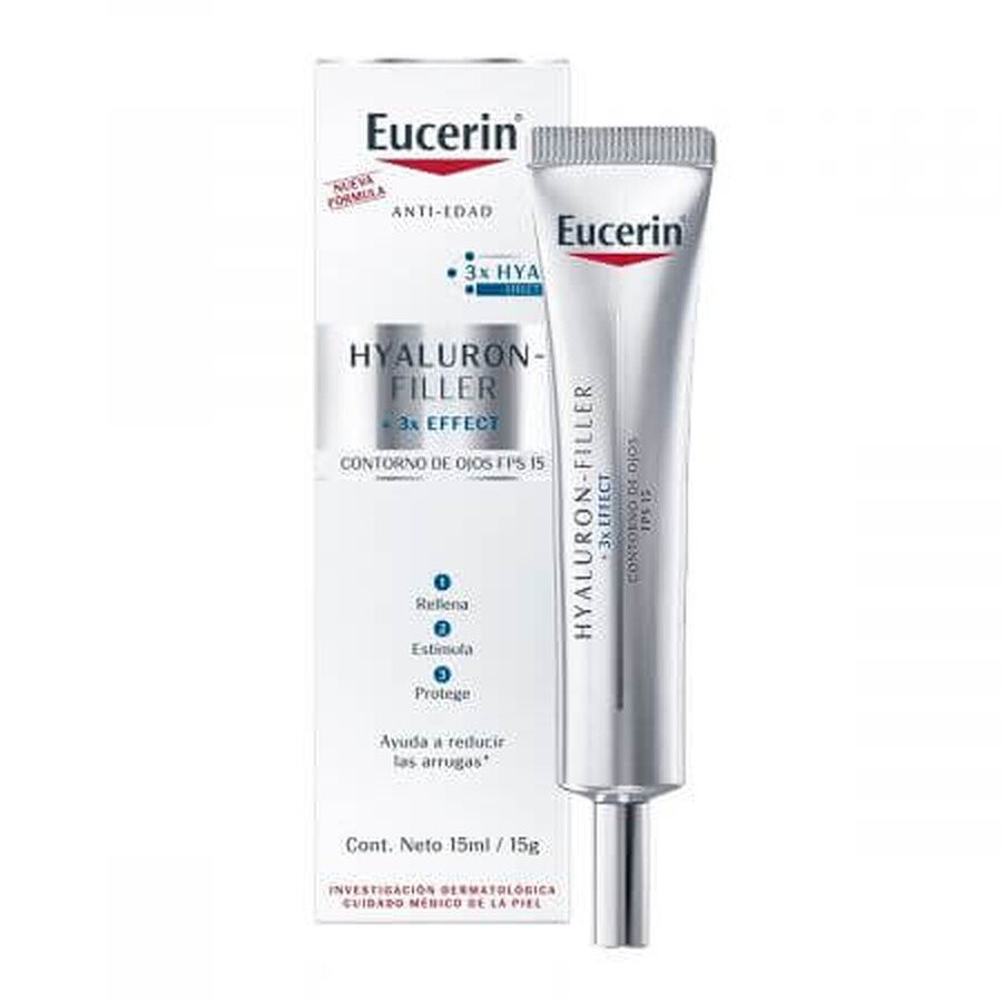 Eucerin Hyaluron Filler Crema pentru conturul ochilor cu efect triplu anti-imbatranire, 15 ml