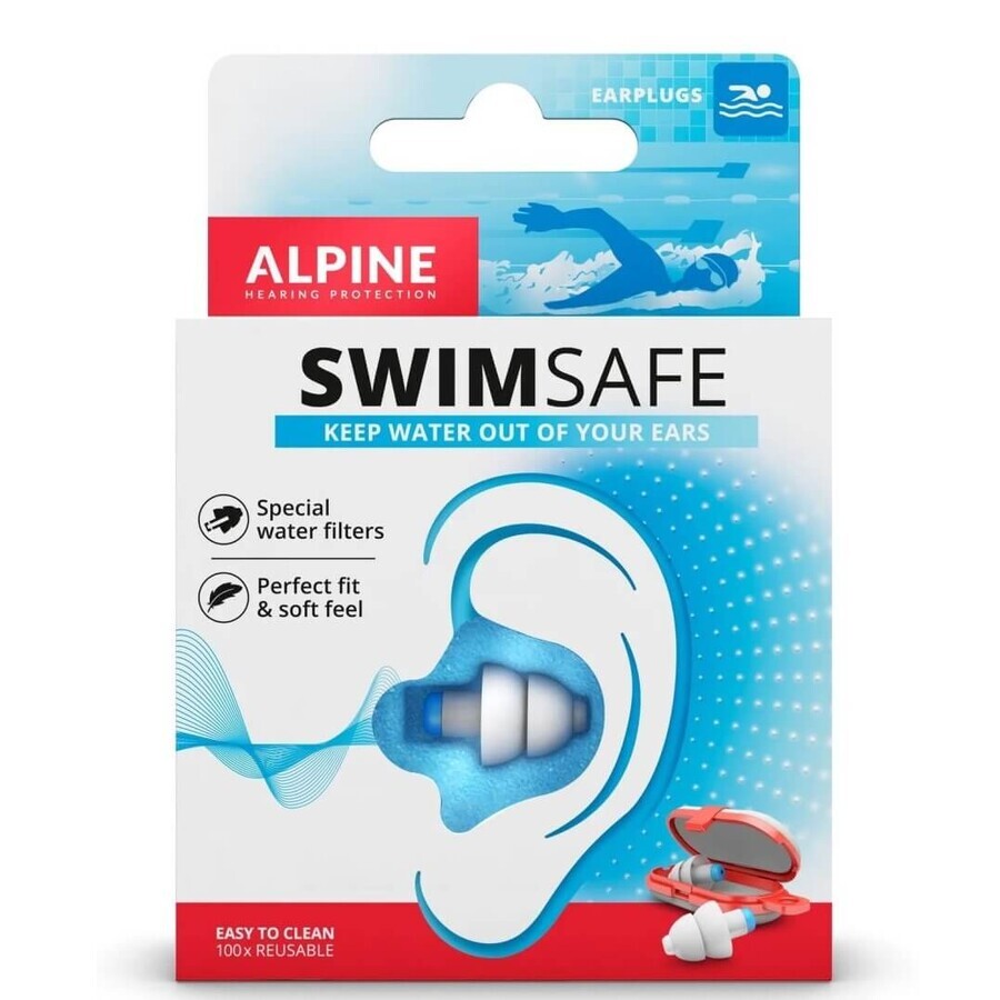 Tapones de natación Swim Safe, 1 par, Alpine