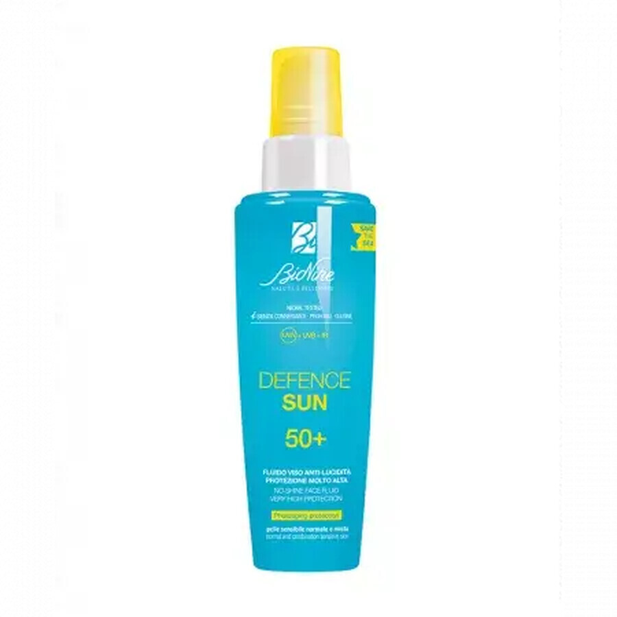 Fluido opacizzante con protezione solare Defense Sun, SPF 50+, 50 ml, BioNike