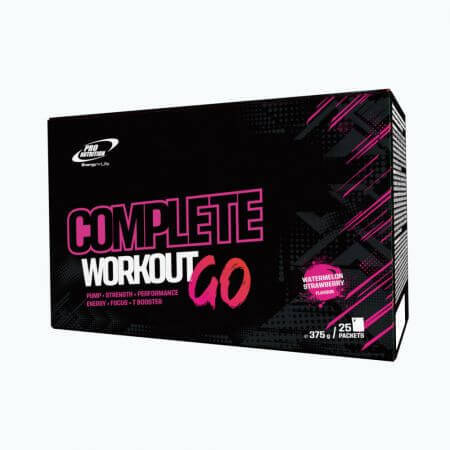 Formula pre-allenamento Complete Workout Go, anguria e fragola, 25 bustine, Pro Nutrition