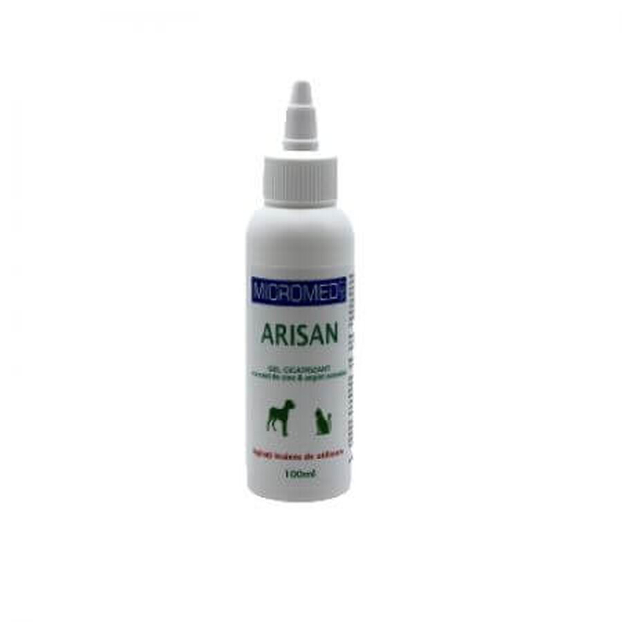 Gel cicatrizante con óxido de zinc y plata coloidal Arisan, 100 ml, Micromed Vet