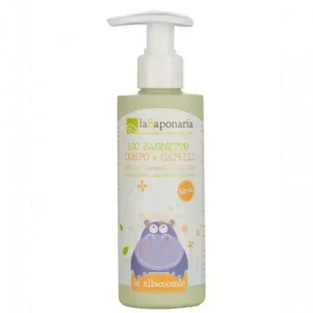 Gel nettoyant corps et cheveux bio pour enfants, 190 ml, La Saponaria