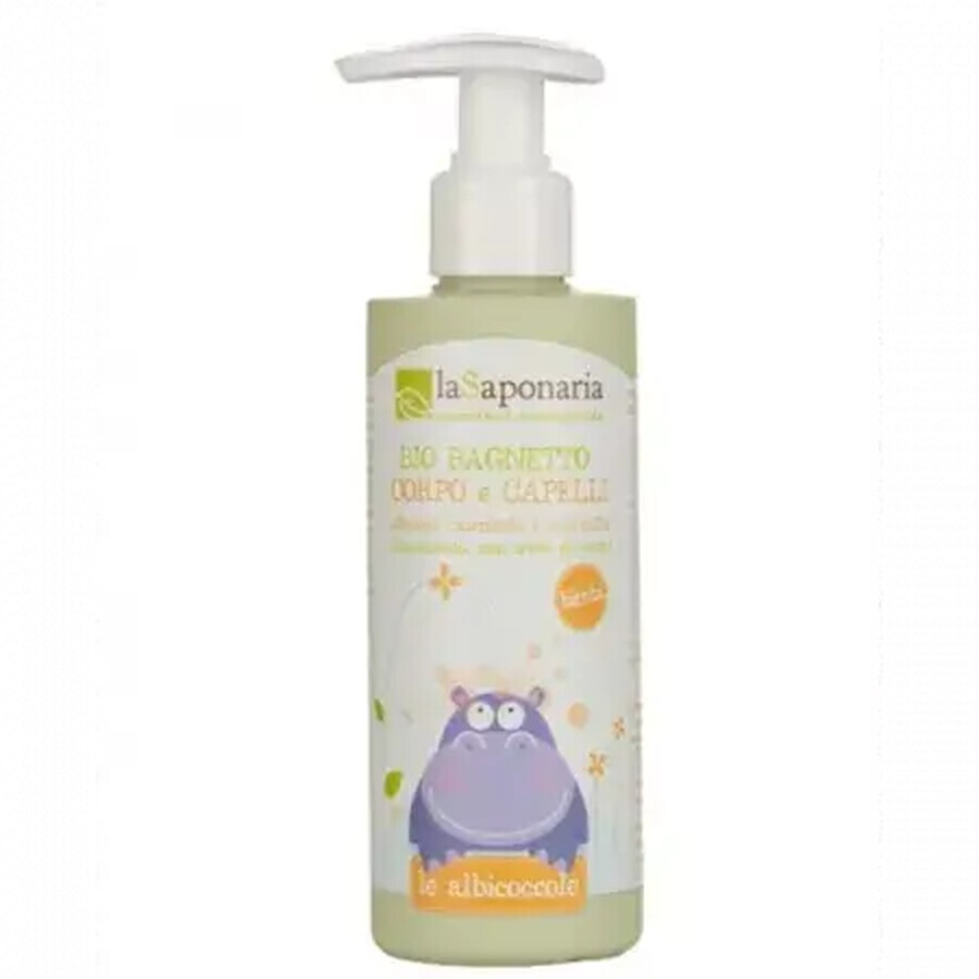 Gel nettoyant corps et cheveux bio pour enfants, 190 ml, La Saponaria