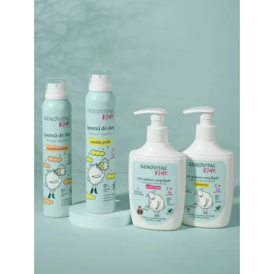 Gerovital Kids Gel de baño y champú Hydra Care, 300 ml