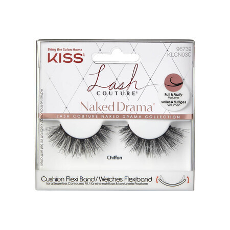 Gene False Lash Couture Naked Drama, Chiffon, 1 paar, Kiss