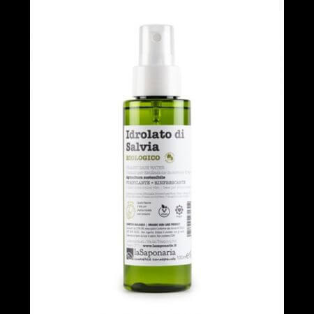 Idrolato di salvia bio antinfiammatorio, 100 ml, La Saponaria