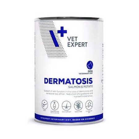 Alimento con salmón y patata para perros Dermatosis canina, 400 g, VetExpert