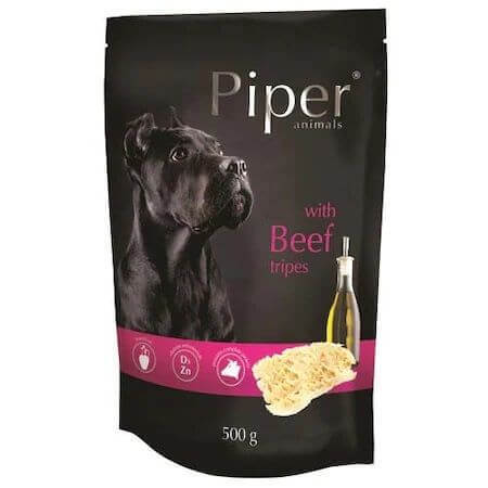 Comida húmeda con panceta de ternera para perros Adulto, 500 g, Piper