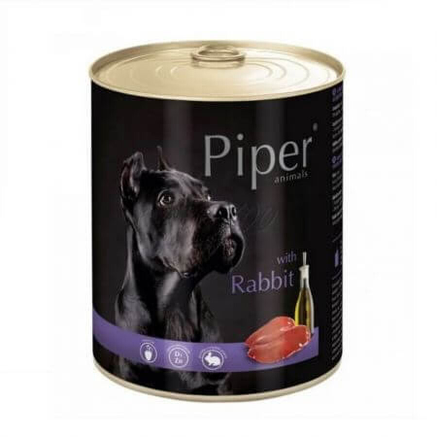 Comida húmeda de carne de conejo para perros Adulto, 800 g, Piper