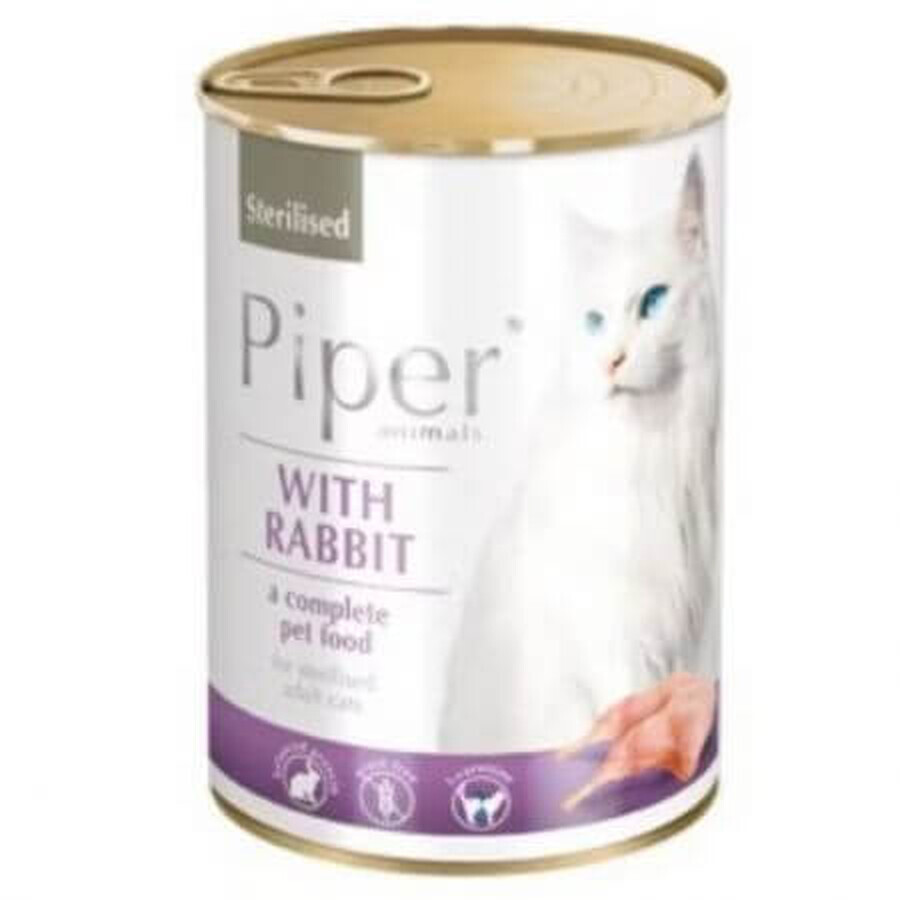 Comida húmeda para conejos esterilizados, 400 g, Piper