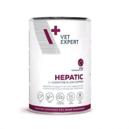 Comida húmeda para perros 4T Hepatic Dog, 400 g, Vet Expert