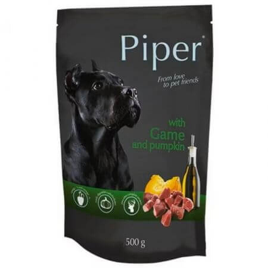 Comida húmeda para perros con venado y calabaza Adult, 500 g, Piper