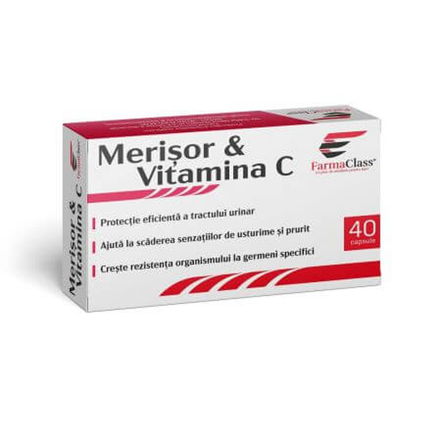 Merisor si vitamina C, 40 capsule, FarmaClass