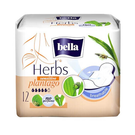 Hierbas Absorbentes Sensible Patlagine, 12 piezas, Bella