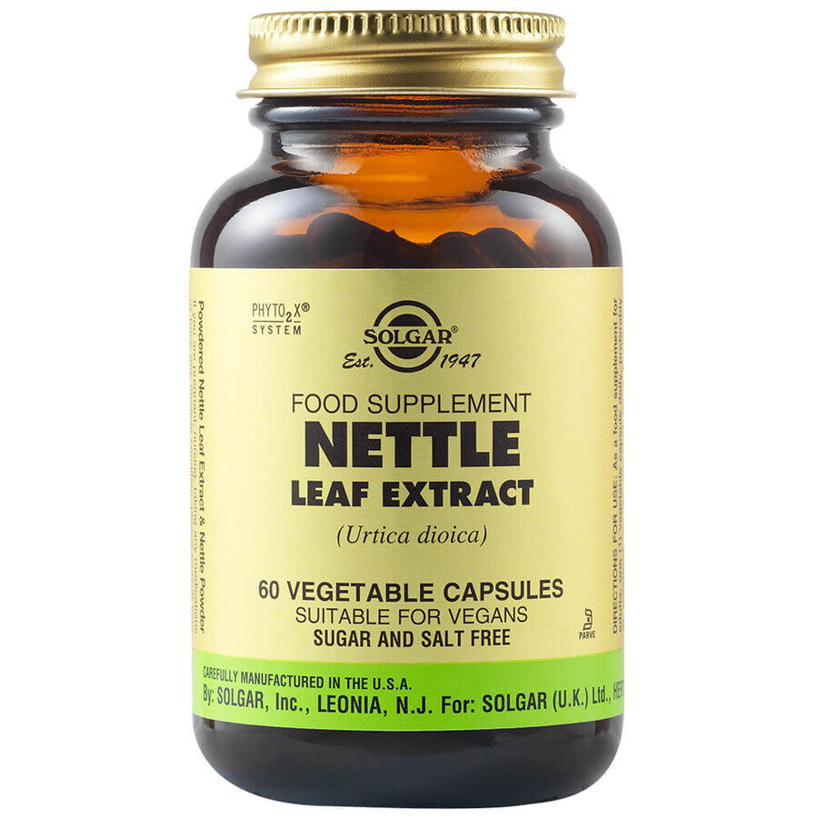 Extract din frunze de urzică Nettle, 60 capsule, Solgar