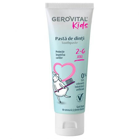 Dentifrice 2-6 ans, 50 ml, Gerovital Kids