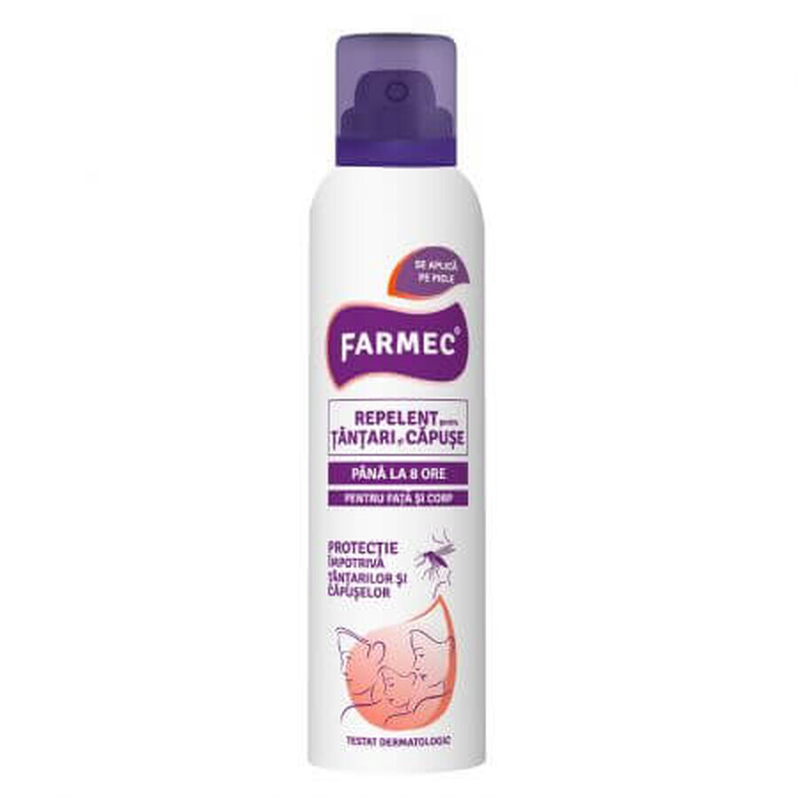 Spray anti-moustiques et anti-tiques, 150 ml, Farmec